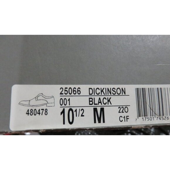 Stacey Adams Black Dickinson Leather Oxford Dress Shoes size 10.5 gorgeous! - Picture 6 of 7